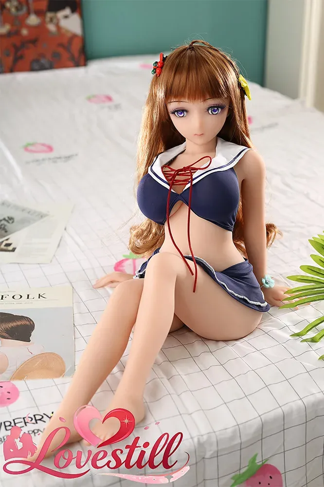 80cm ミニドール 栗色ロングヘア|アニメ系フェイス・2穴・クローゼットに収まる小型ボディ(身長80cm・TPE製・2穴)|Lovestill 正規品|関連商品画像