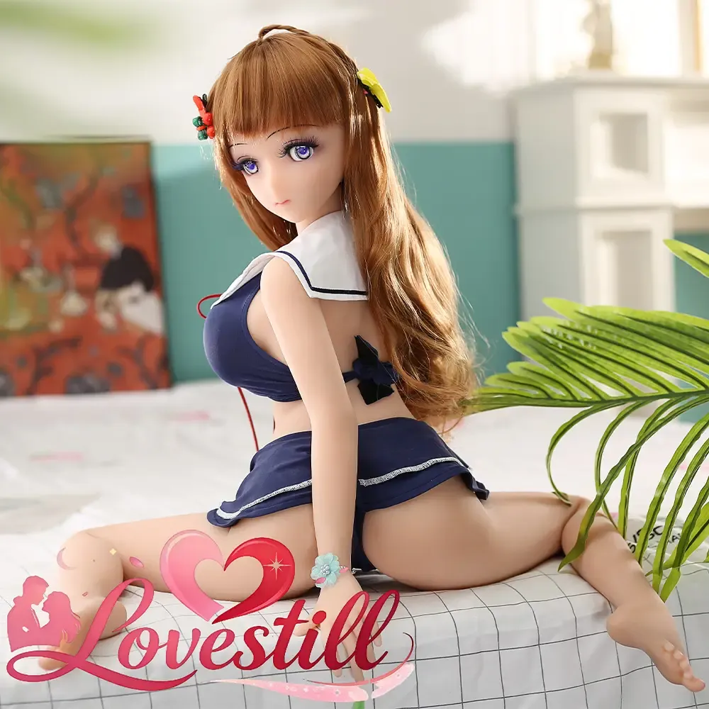 80cm ミニドール 栗色ロングヘア|アニメ系フェイス・2穴・クローゼットに収まる小型ボディ 一体ずつ仕上げる精巧なメイク・造形