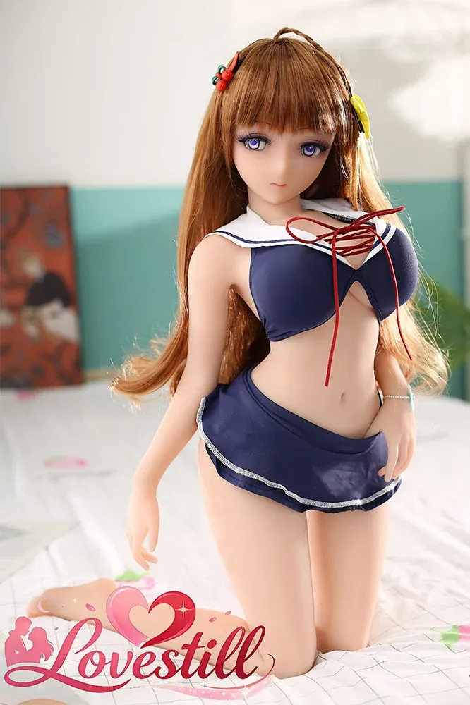 80cm ミニドール 栗色ロングヘア|アニメ系フェイス・2穴・クローゼットに収まる小型ボディ サムネイル 4 80cm ミニドール 栗色ロングヘア|アニメ系フェイス・2穴・クローゼットに収まる小型ボディ(身長80cm・TPE製・2穴)|Lovestill 正規品|サムネイル4