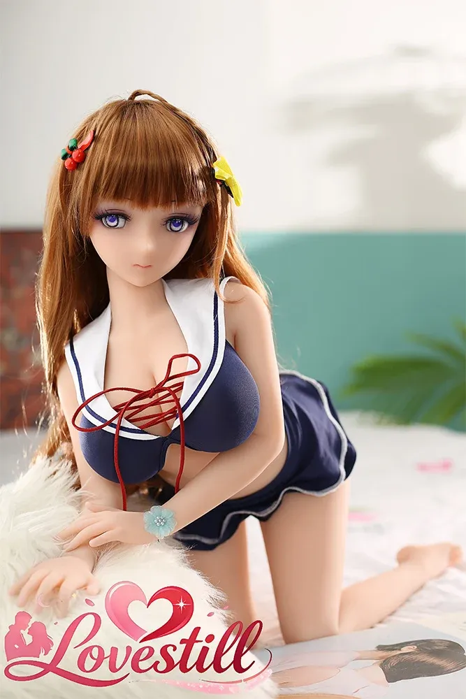 80cm ミニドール 栗色ロングヘア|アニメ系フェイス・2穴・クローゼットに収まる小型ボディ サムネイル 5 80cm ミニドール 栗色ロングヘア|アニメ系フェイス・2穴・クローゼットに収まる小型ボディ(身長80cm・TPE製・2穴)|Lovestill 正規品|サムネイル5