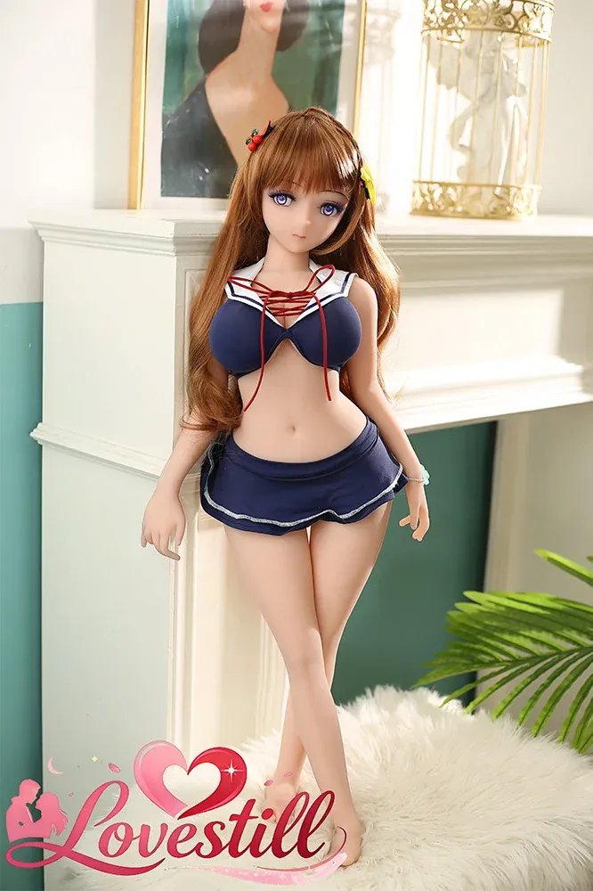 80cm ミニドール 栗色ロングヘア|アニメ系フェイス・2穴・クローゼットに収まる小型ボディ サムネイル 6 80cm ミニドール 栗色ロングヘア|アニメ系フェイス・2穴・クローゼットに収まる小型ボディ(身長80cm・TPE製・2穴)|Lovestill 正規品|サムネイル6