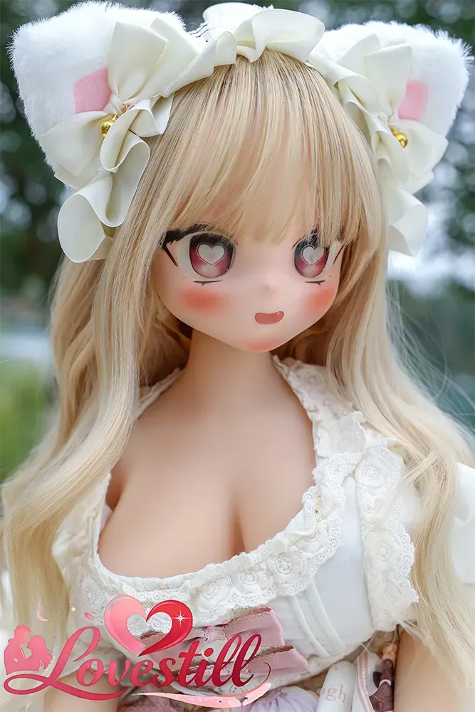 84cm ミニドール クラシカルフリルドレス|猫耳ボンネット・1穴・約8kgの小型アニメドール 一体ずつ仕上げる精巧なメイク・造形